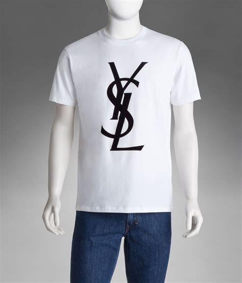 ysl shirt men white and black|YSL denim shirt.